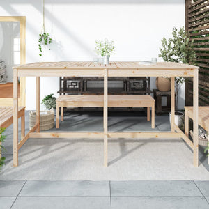 Massivholz Gartentisch Kiefer, 203.5 cm