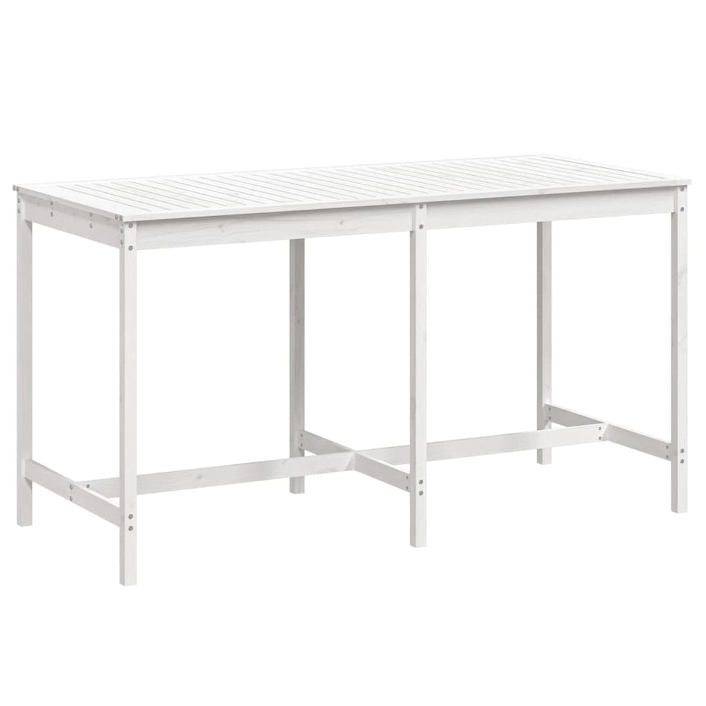 Gartentisch Weiß Kiefer Massivholz 203,5 cm