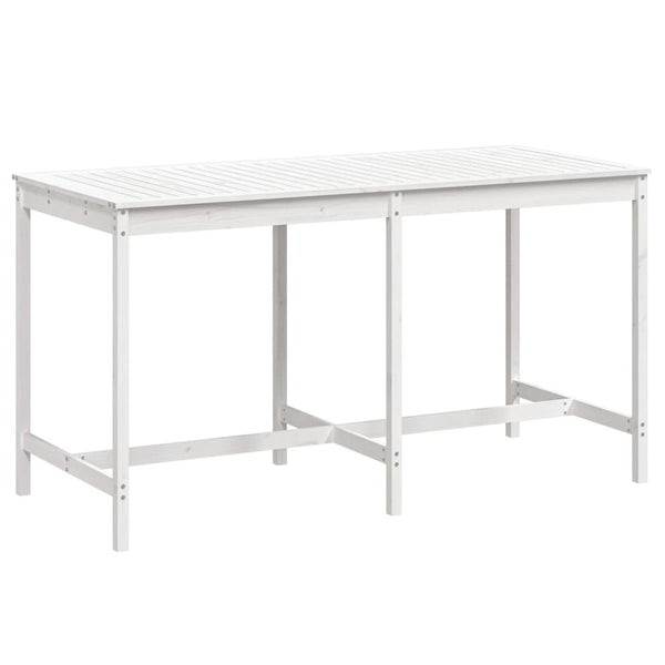 Gartentisch Weiß Kiefer Massivholz 203,5 cm