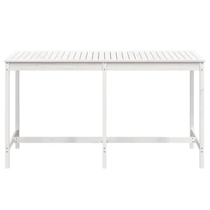Gartentisch Weiß Kiefer Massivholz 203,5 cm