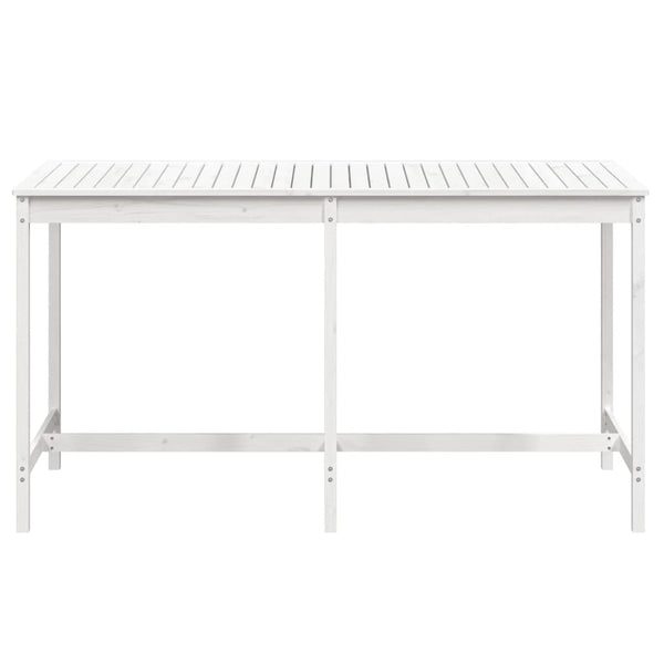 Gartentisch Weiß Kiefer Massivholz 203,5 cm