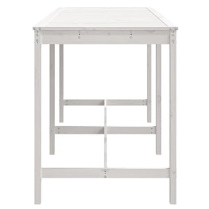 Gartentisch Weiß Kiefer Massivholz 203,5 cm