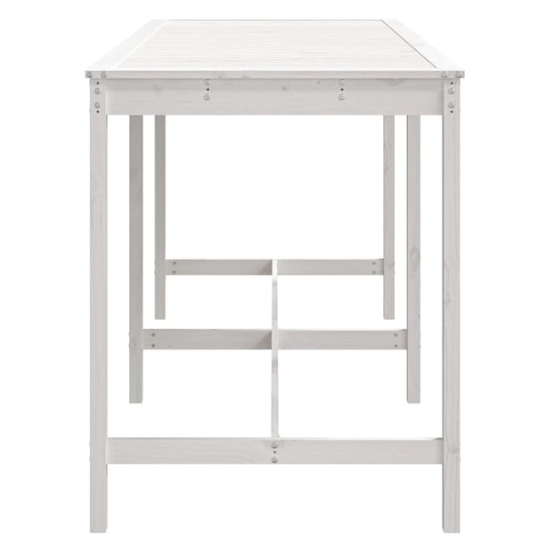 Gartentisch Weiß Kiefer Massivholz 203,5 cm