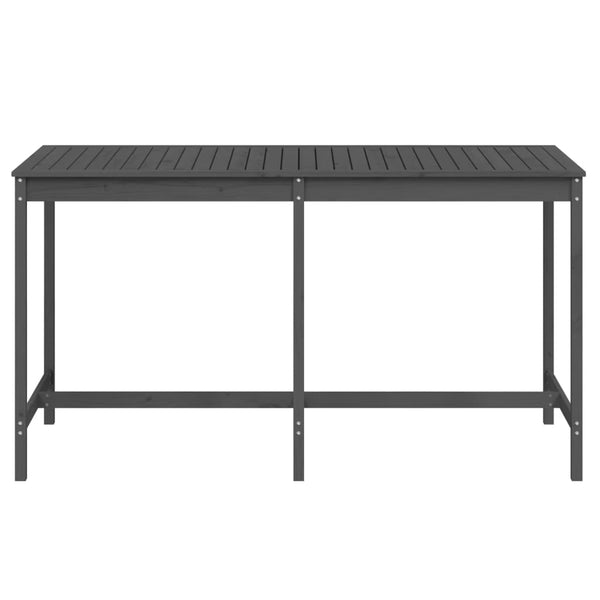 Grauer Gartentisch 203,5 cm Kiefer Massivholz