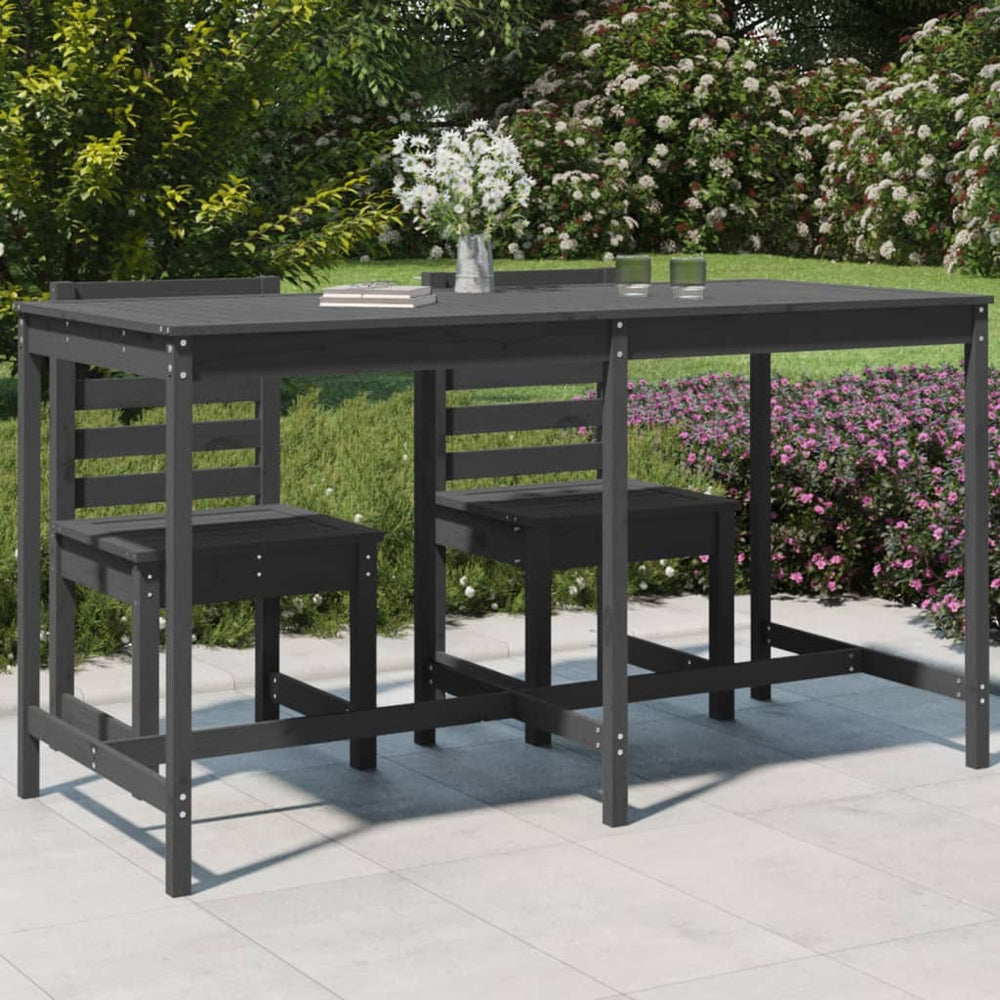 Grauer Gartentisch 203,5 cm Kiefer Massivholz