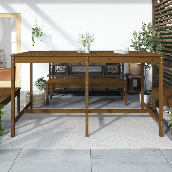 Gartentisch Honigbraun Kiefer Massivholz 203,5 cm