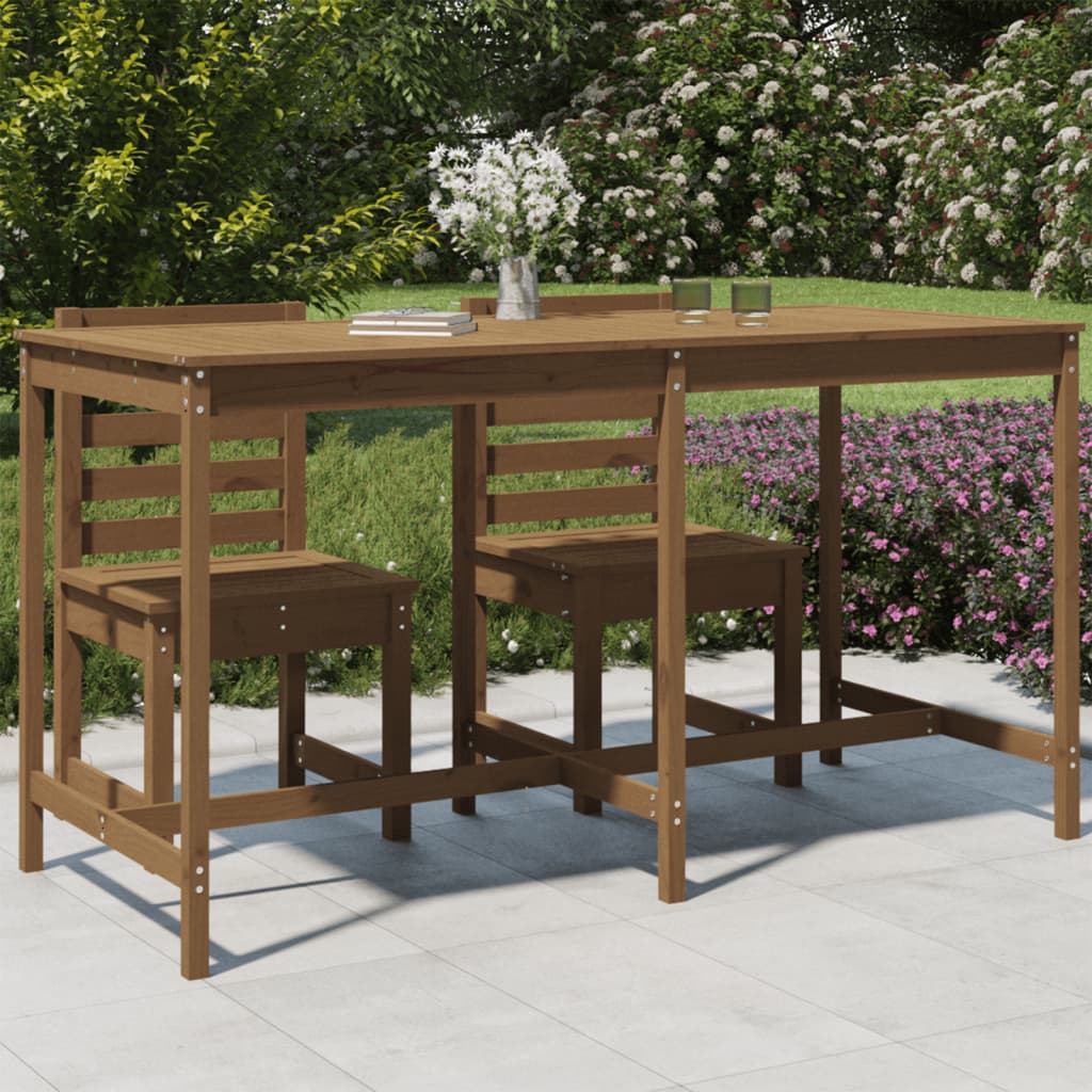 Gartentisch Honigbraun Kiefer Massivholz 203,5 cm