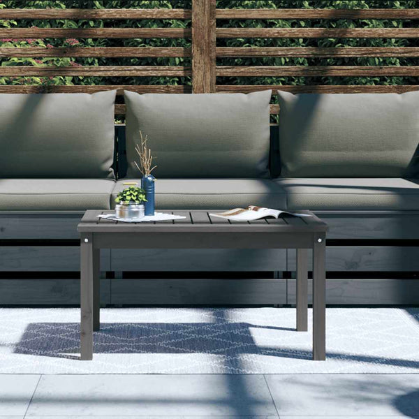 Gartentisch Grau Kiefer Massivholz 82,5x50,5 cm