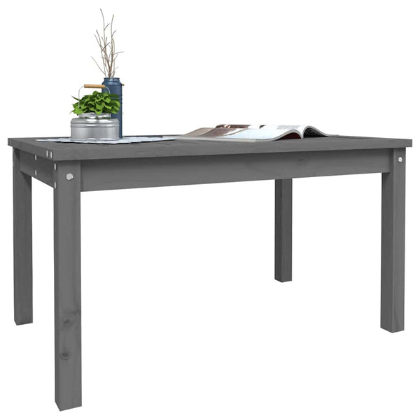 Gartentisch Grau Kiefer Massivholz 82,5x50,5 cm