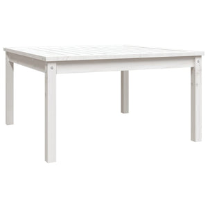 Weißer Gartentisch Kiefer Massivholz 82,5x82,5 cm