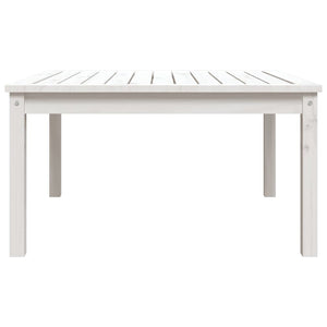 Weißer Gartentisch Kiefer Massivholz 82,5x82,5 cm