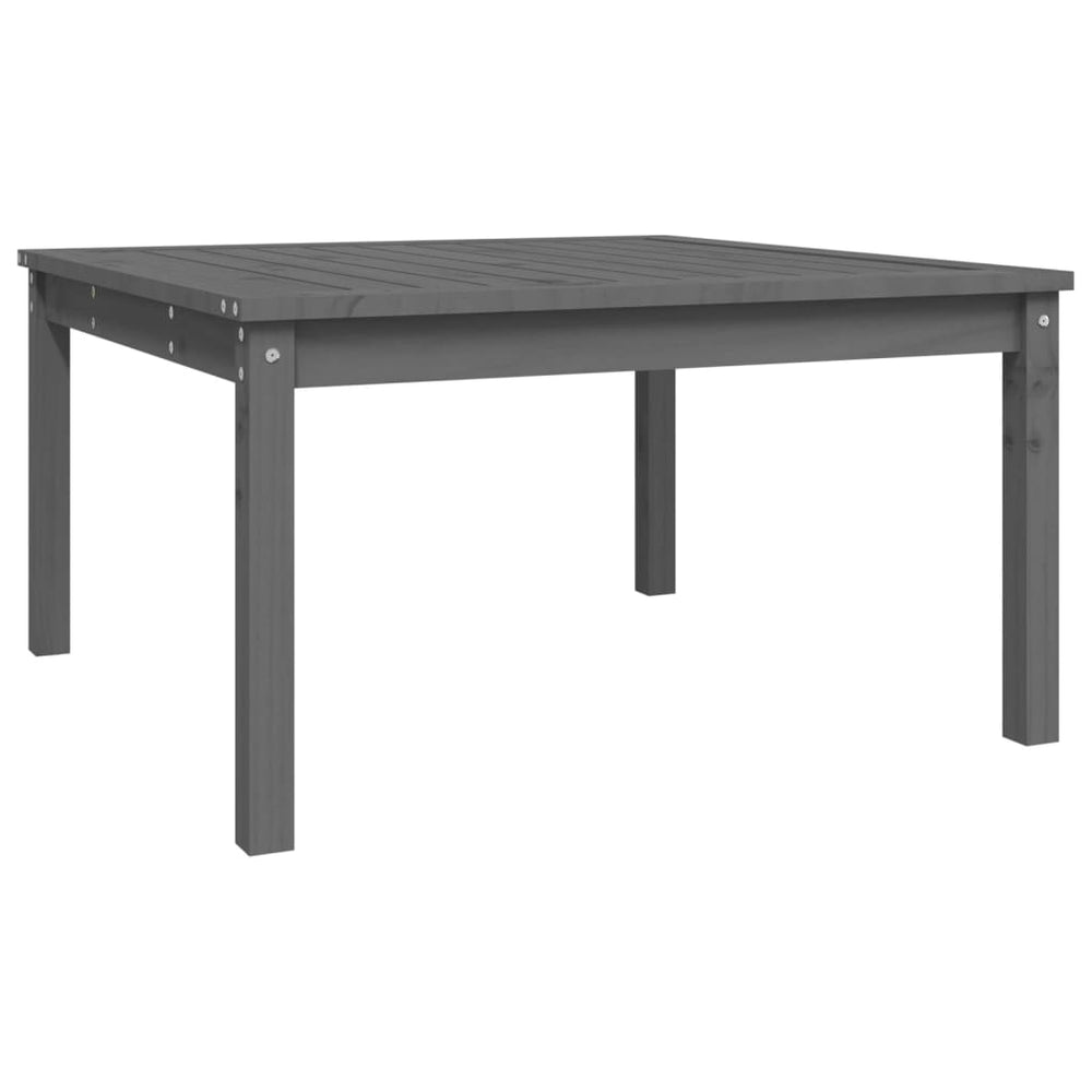 Grauer Gartentisch Kiefer Massivholz 82,5x82,5 cm
