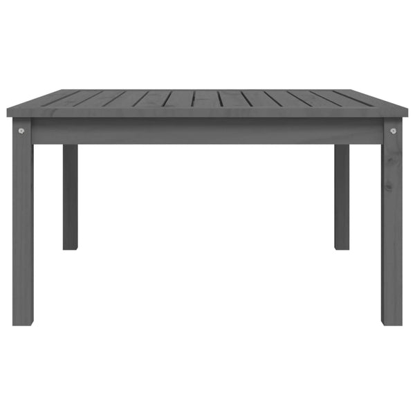 Grauer Gartentisch Kiefer Massivholz 82,5x82,5 cm