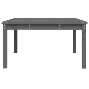 Grauer Gartentisch Kiefer Massivholz 82,5x82,5 cm
