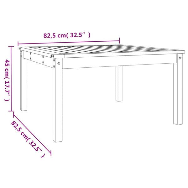 Gartentisch Honigbraun Kiefer Massivholz 82,5x82,5cm