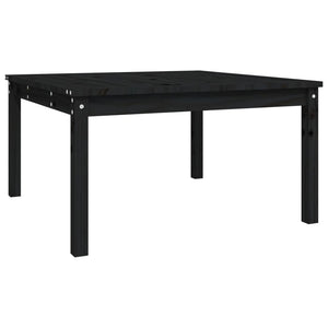 Schwarzer Gartentisch Kiefer Massivholz 82,5x82,5 cm