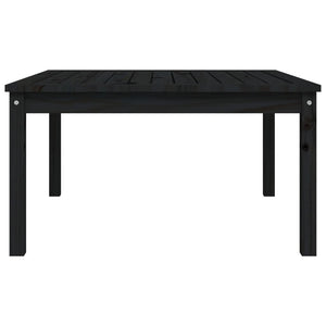 Schwarzer Gartentisch Kiefer Massivholz 82,5x82,5 cm