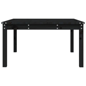 Schwarzer Gartentisch Kiefer Massivholz 82,5x82,5 cm