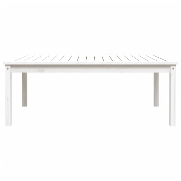 Gartentisch Weiß Kiefer Massivholz 121x82,5 cm