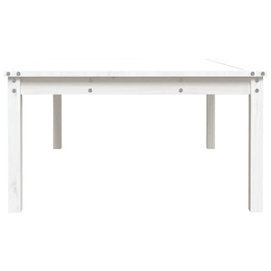 Gartentisch Weiß Kiefer Massivholz 121x82,5 cm
