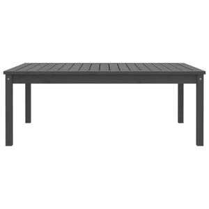 Grauer Gartentisch aus Kiefernholz 121x82,5 cm