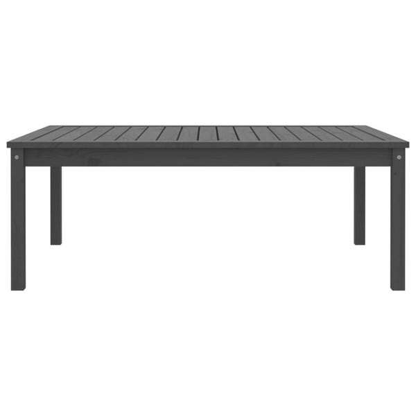 Grauer Gartentisch aus Kiefernholz 121x82,5 cm