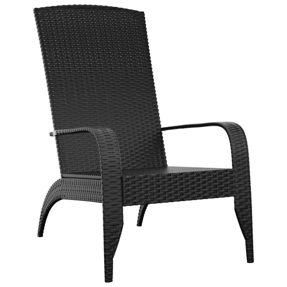 Adirondack Gartenstuhl Schwarz Poly Rattan