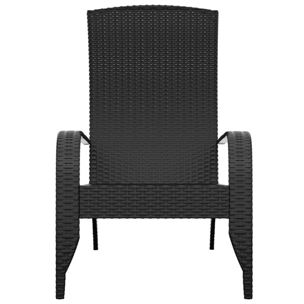 Adirondack Gartenstuhl Schwarz Poly Rattan