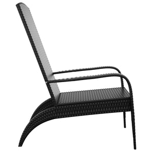 Adirondack Gartenstuhl Schwarz Poly Rattan