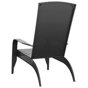 Adirondack Gartenstuhl Schwarz Poly Rattan