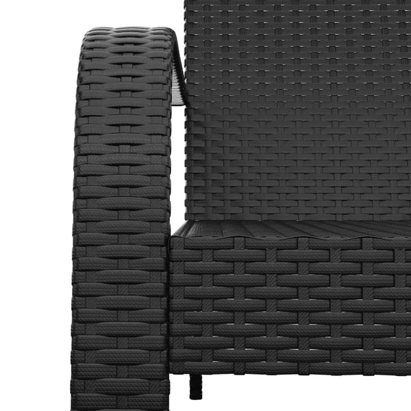 Adirondack Gartenstuhl Schwarz Poly Rattan