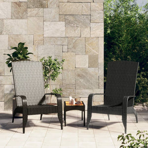 Adirondack Gartenstuhl Schwarz Poly Rattan
