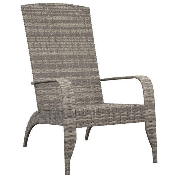 Adirondack Gartenstuhl Grau Polyrattan