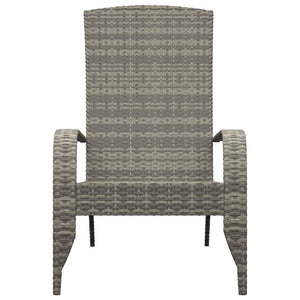 Adirondack Gartenstuhl Grau Polyrattan