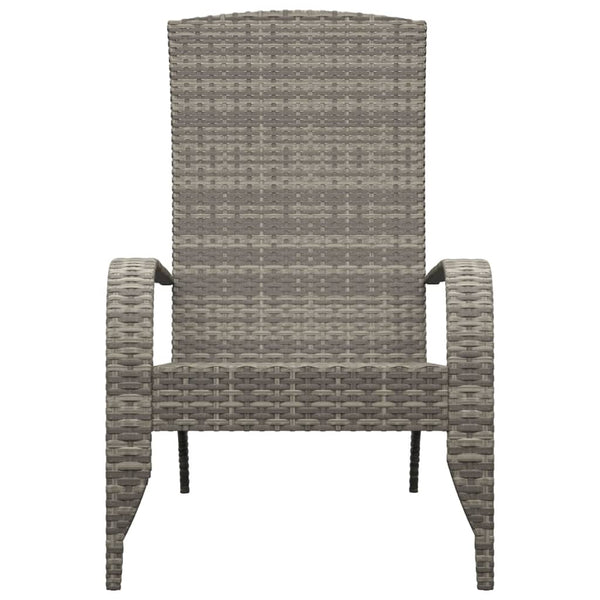 Adirondack Gartenstuhl Grau Polyrattan