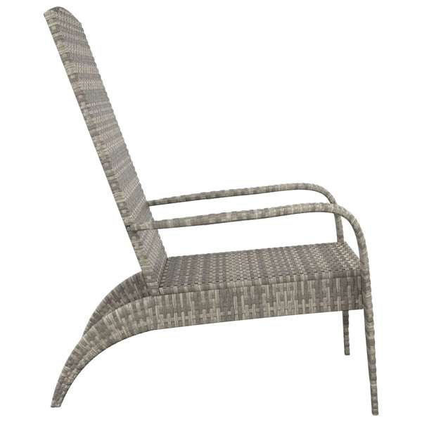 Adirondack Gartenstuhl Grau Polyrattan