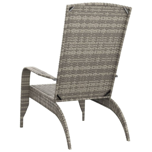 Adirondack Gartenstuhl Grau Polyrattan