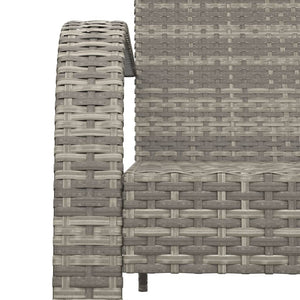 Adirondack Gartenstuhl Grau Polyrattan