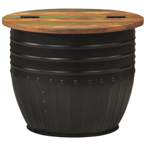 Schwarzer Couchtisch Altholz 50x39,5 cm