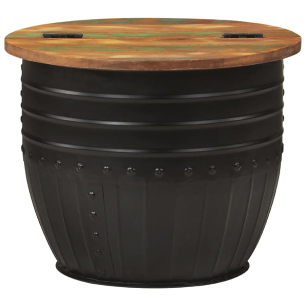 Schwarzer Couchtisch Altholz 50x39,5 cm