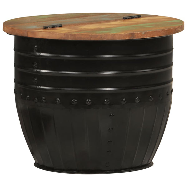 Schwarzer Couchtisch Altholz 50x39,5 cm