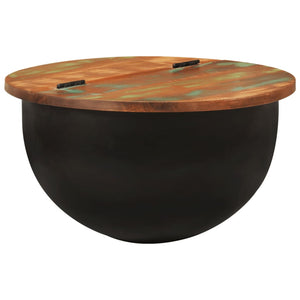 Schwarzer Couchtisch Altholz 50x27 cm