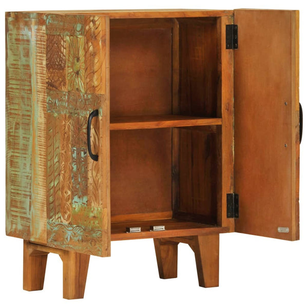 vidaXL Buffet sculpté à la main 55x30x75 cm Bois de récupération massif