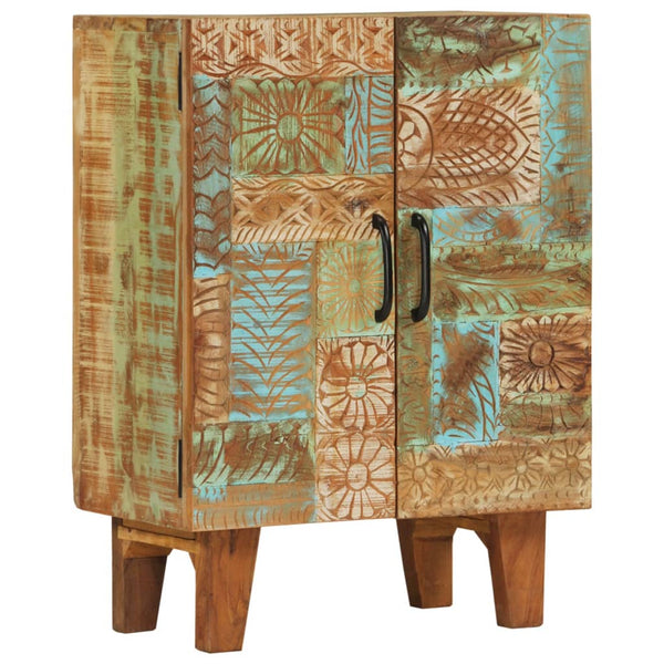 vidaXL Buffet sculpté à la main 55x30x75 cm Bois de récupération massif