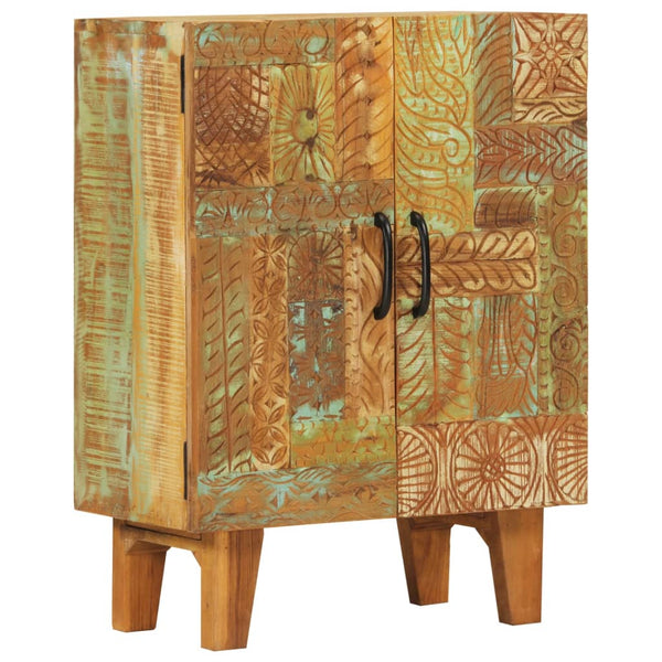 vidaXL Buffet sculpté à la main 55x30x75 cm Bois de récupération massif