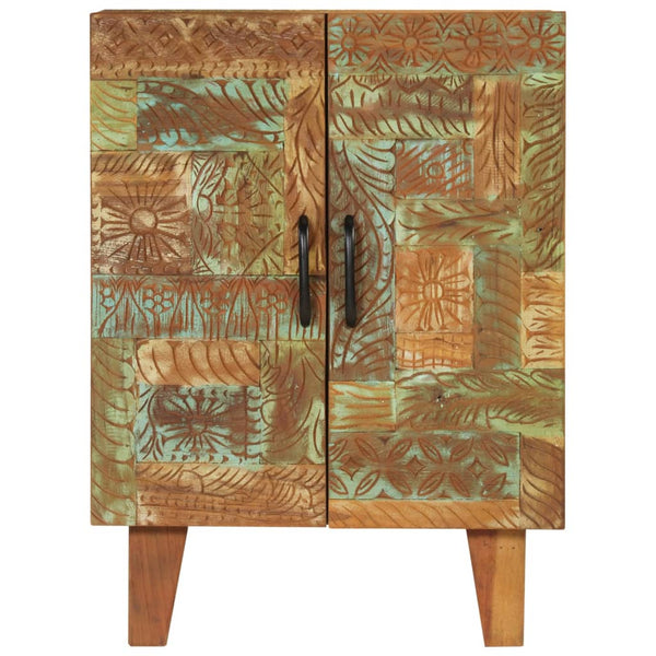 vidaXL Buffet sculpté à la main 55x30x75 cm Bois de récupération massif