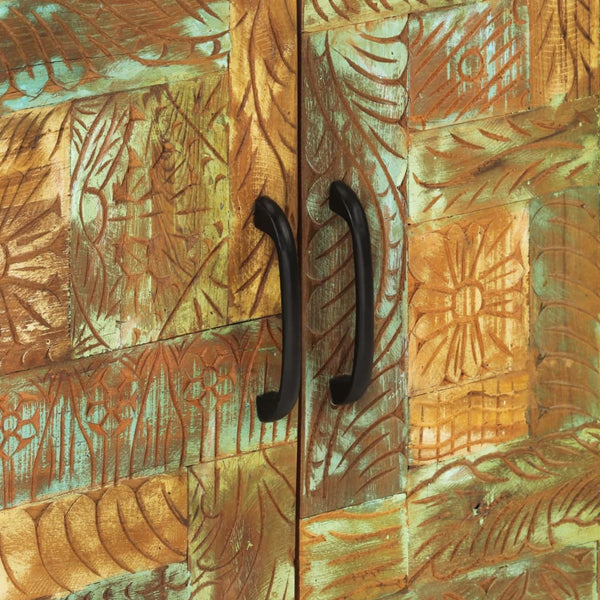 vidaXL Buffet sculpté à la main 55x30x75 cm Bois de récupération massif