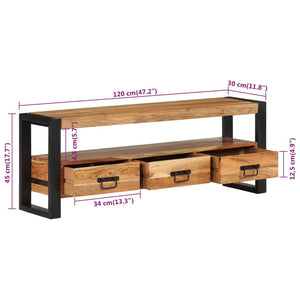 TV-Schrank Akazie Massivholz 120cm