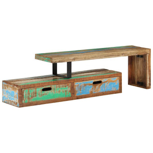 TV-Ständer Massivholz Altholz 118-200 cm