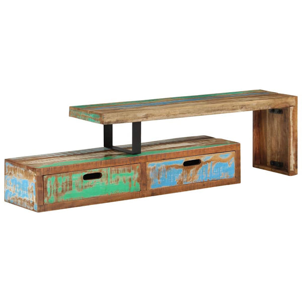 TV-Ständer Massivholz Altholz 118-200 cm